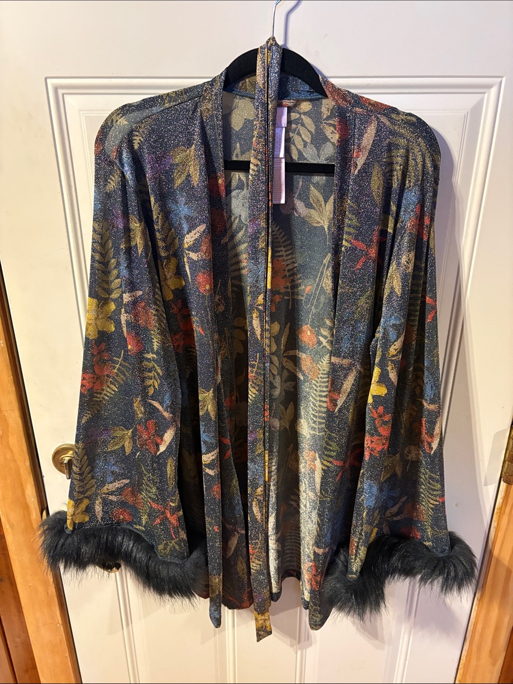 Victoria Secret Short Robe With Fur & Belt Size 1X/2X